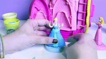 Play Doh Prettiest Princess Castle Playset Disney Princess Belle Cinderella Aurora Playdough Dress