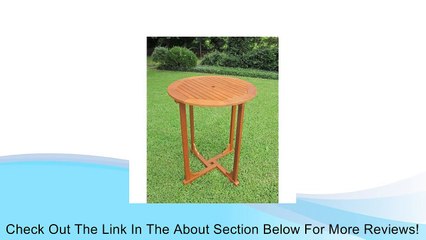 Royal Tahiti Outdoor Patio Brown Stain Wood Bar Height Round Table Review