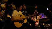 Dean Z and Kavan Hashemian jamming at the Candlelight Vigil Elvis Week 2014 video
