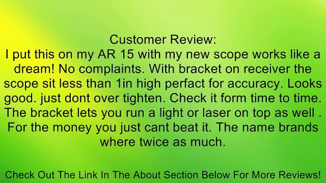 GDT AR15 AR 15 M4 Cantilever 30mm scope rings one piece front and rear tactical CQB battle mount (1 ) Review