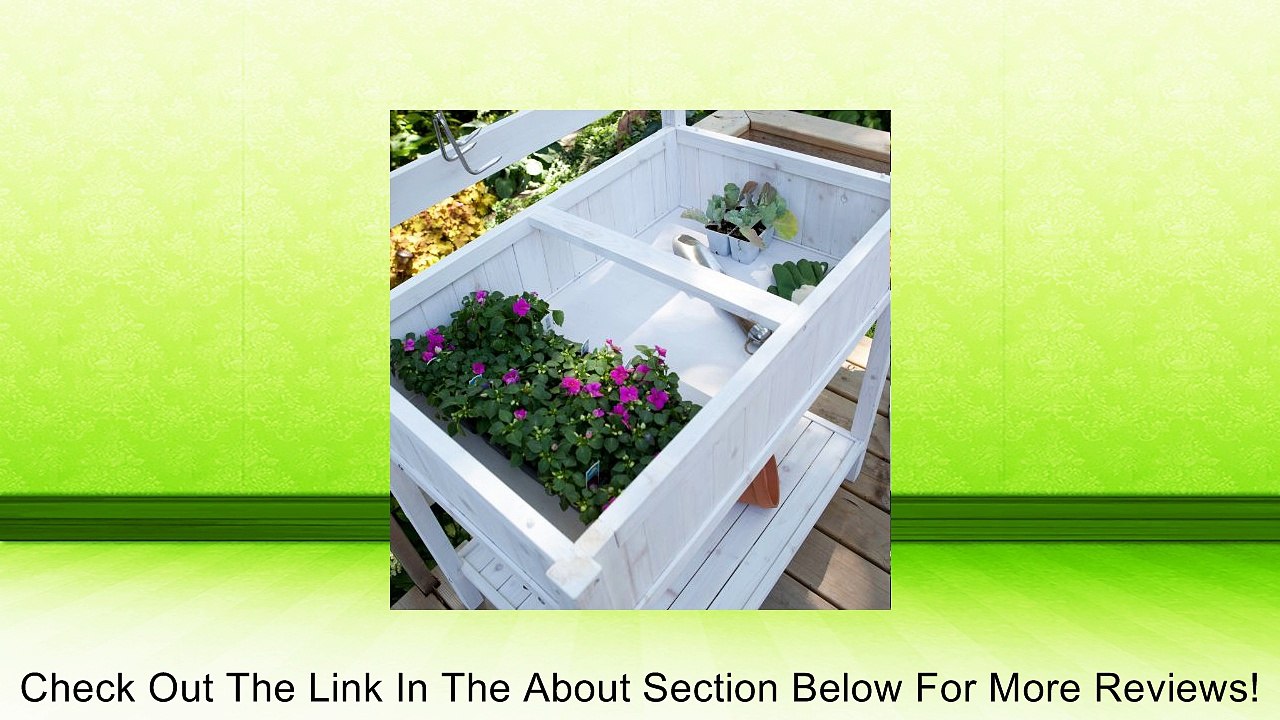 Coral Coast Coral Coast Gardener's Choice White Wash Potting Bench, Wood, 36.5L x 24W x 60H in. Review