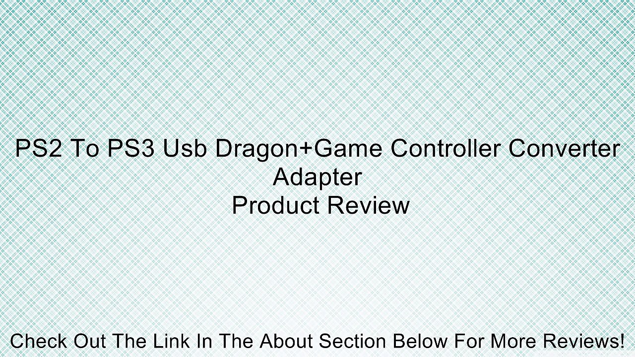 PS2 To PS3 Usb Dragon+Game Controller Converter Adapter Review