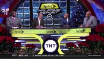 Shaquille O’Neal Shoved Into A Christmas Tree On TNT