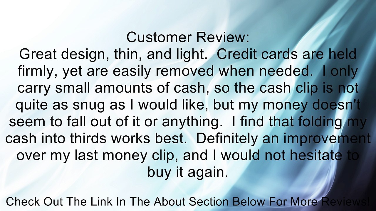 YQA07B Fitted Fabric Fashion Stainless Steel Money Clip Handsome Goods By Y&G Review