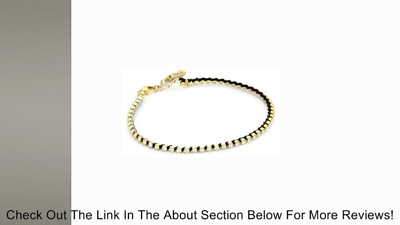 Ettika Gold Colored Small Rhinestone Black Tennis Anklet Review