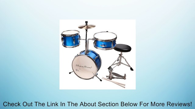 Spectrum AIL 620B 3-Piece Junior Drum Set with 8-Inch Crash Cymbal and Drum Throne, Electric Blue Review