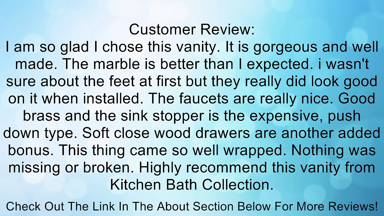 Buckingham 72-inch Bathroom Vanity (Carrera/White): Includes a White Cabinet, an Italian Carrera Marble Countertop, Soft Close Drawers, and a Ceramic Sink Review