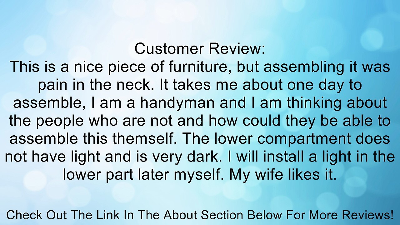 Corner Curio Cabinet with Mahogany Finish, Mirror Back Review