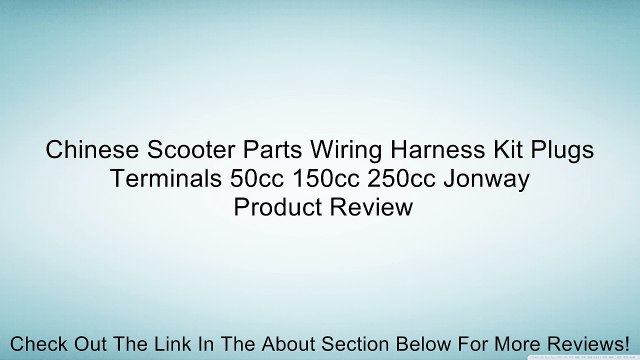 Chinese Scooter Parts Wiring Harness Kit Plugs Terminals 50cc 150cc 250cc Jonway Review