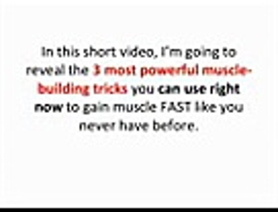 Muscle building tricks