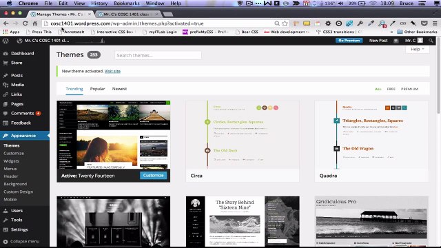 Tutorial Intro to WordPress - Pages and Custom Menus