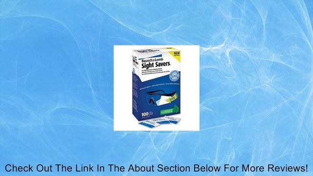 3 Pack Sight Savers Premoistened Lens Cleaning Tissues, 100 Tissues/Box by BAUSCH & LOMB, INC. (Catalog Category: Office Maintenance, Janitorial & Lunchroom / Well Being, Safety & Security / Eye Care ) Review