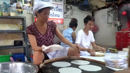 In Thailand Only   Woman Making Rice Paper Sheets