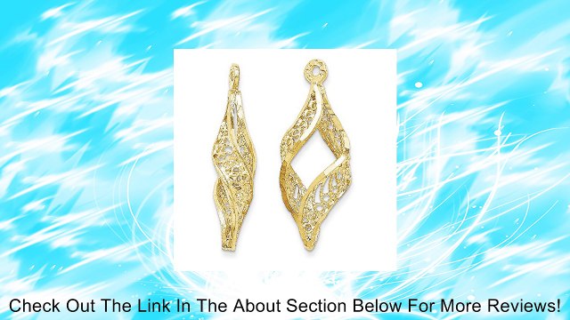 14k Yellow Gold Polished Filigree Swirl Earrings Jackets. Metal Wt- 1.25g Review