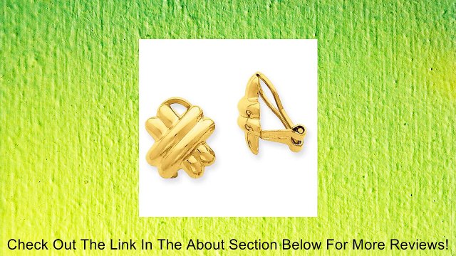 14k Yellow Gold Non-pierced X Earrings. Metal Wt- 3.39g Review