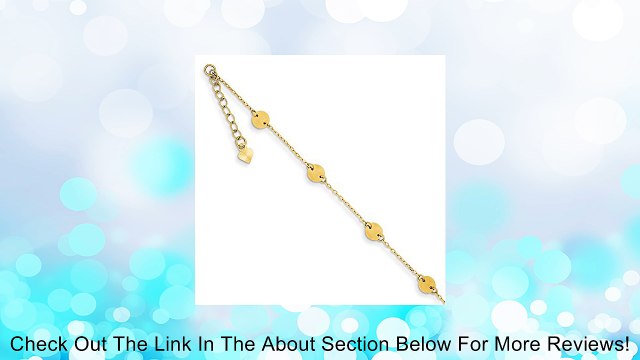 14k Yellow Gold 9in Polished Disc Adjustable Anklet w/ 1inch extender Review
