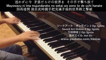 FULL  Sword Art Online 2 Op  Ignite Piano Cover with lyrics ソードアートオンライン 2 Op  Ignite medium