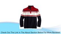 Nautica Sportswear Kids Little Boys' One-Fourth Zip Center Stripe Sweater, Dark Blue, 4T Review
