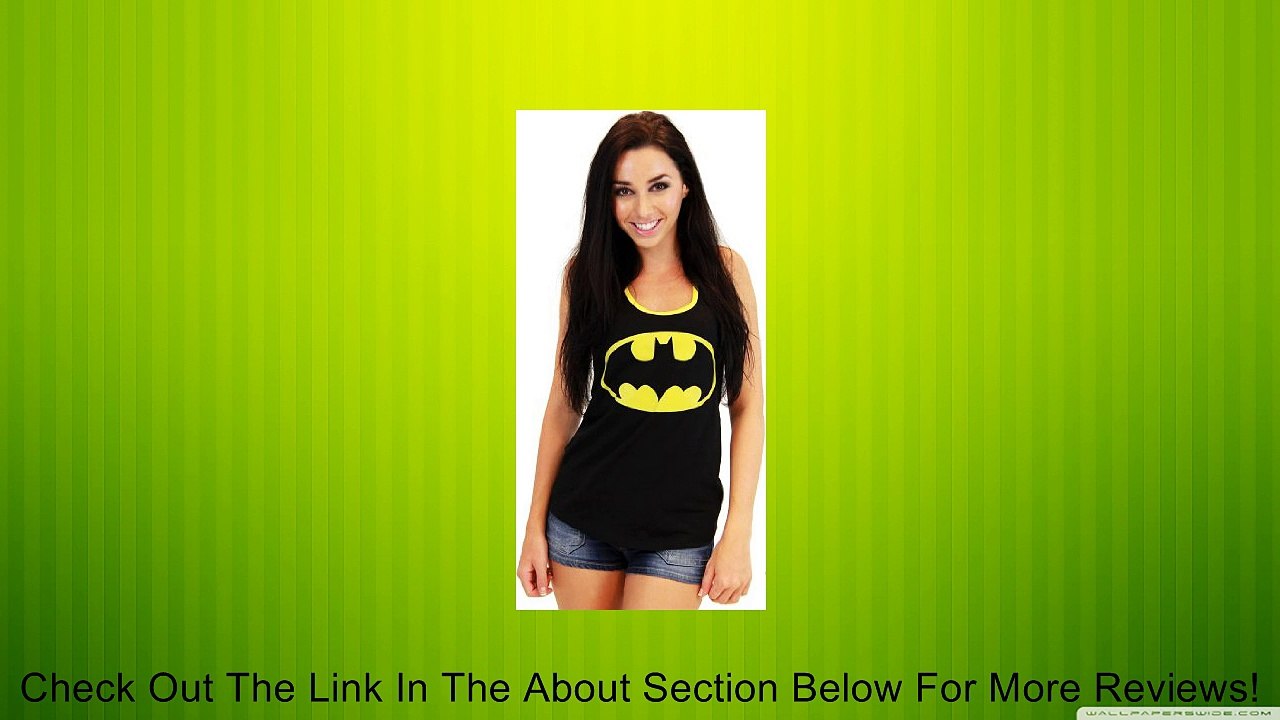 Batman Emblem Juniors Black Racerback Tank Top Review