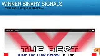 Winner Binary Signals Unbiased Review Bonus + Discount