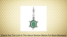 Sterling Silver Rhodium plated CZ Green Turtle w/Lobster Clasp Charm Review