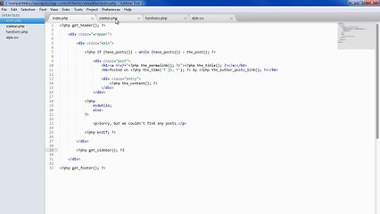 WordPress Tutorial 5 - Sidebars and Widgets