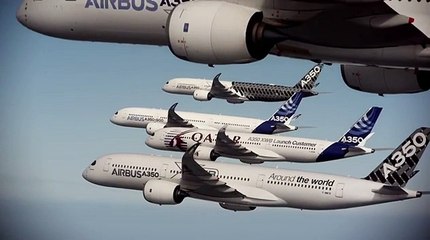 Beautiful Formation by 5 Airbus Jets
