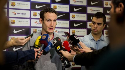 Huertas y Lampe antes de recibir al Madrid