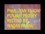 sad punjabi poetry pullyeen yadhan vioce waqas pannu