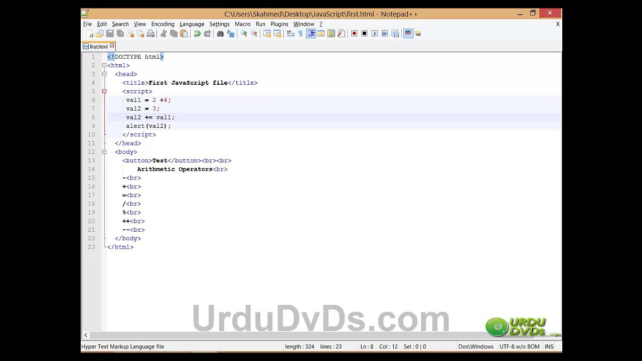 10.JavaScript in Urdu, Assigning Oprators