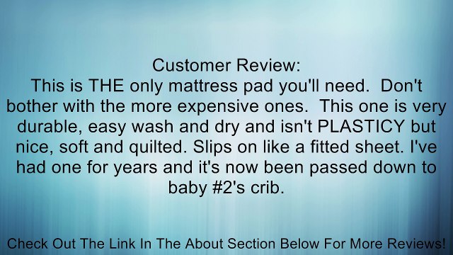 Quilted Crib Mattress Pad Review