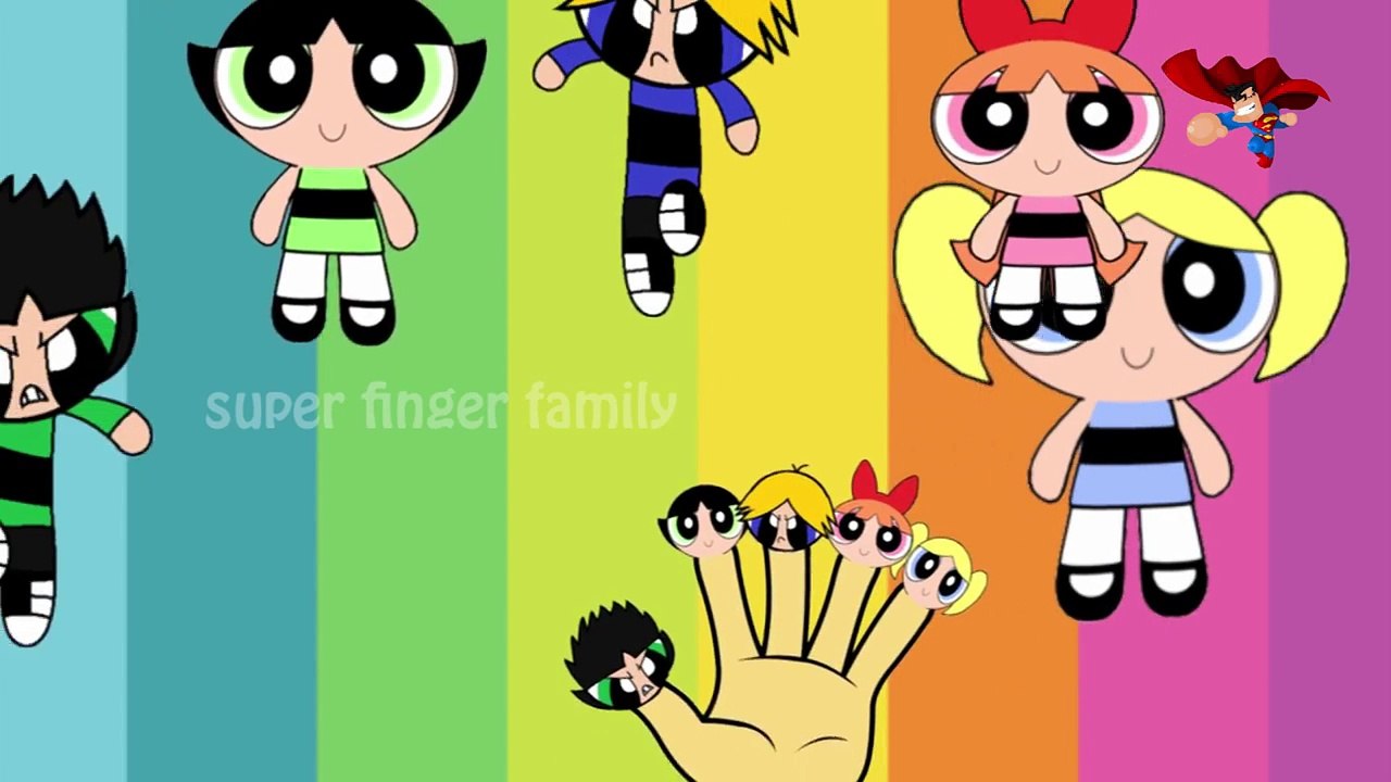 The Powerpuff Girls Cartoon Finger Family Nursery Rhyme | Nursery Rhymes for Children's