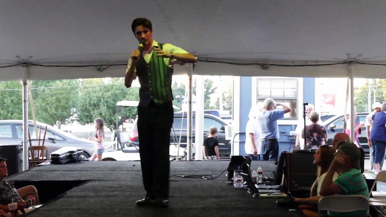 Drake Milligan chatting with the tent crowd Elvis Week 2014 video