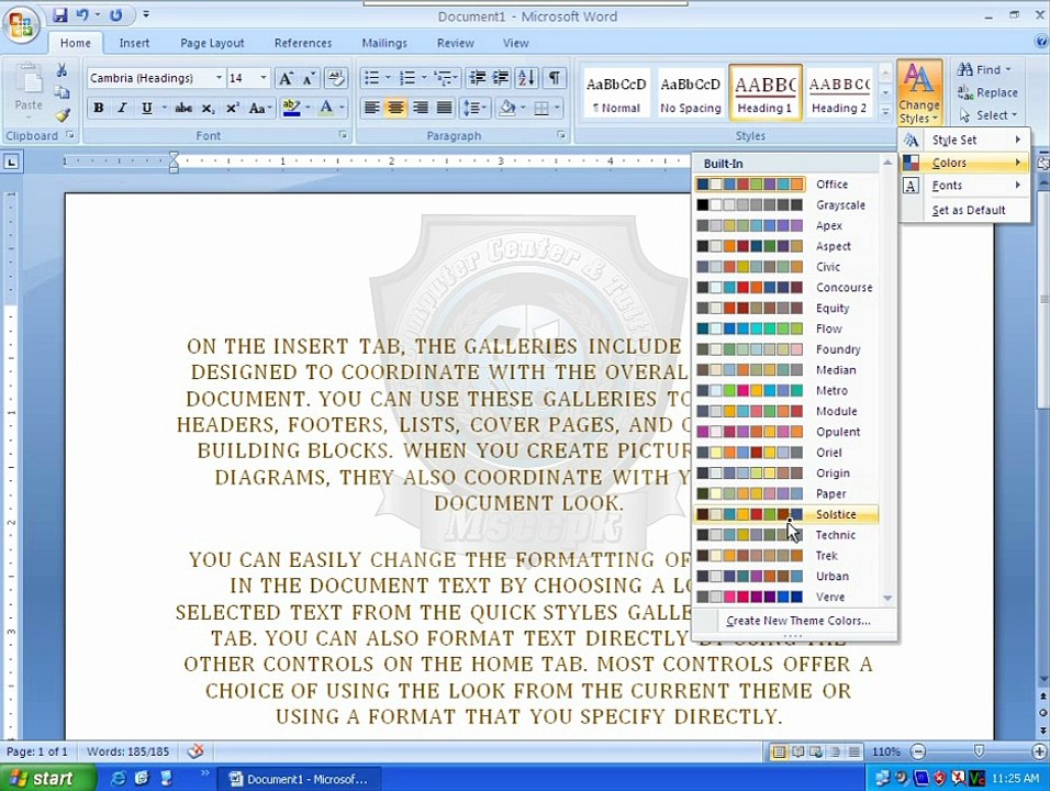 MS Word 2007 Tutorial in Urdu Part (5) 11-12-14