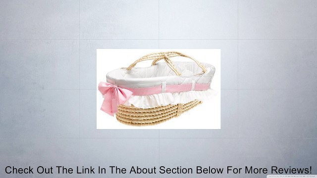 Burlington Baby Moses Basket with Interchangeable Ribbons, White Review