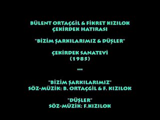 BÜLENT ORTAÇGİL & FİKRET KIZILOK: BİZİM ŞARKILARIMIZ & DÜŞLER (1985) ÇEKİRDEK SANAT EVİ...