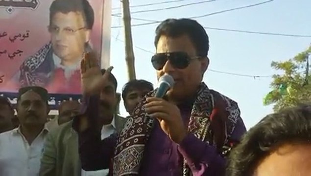 Bedari March- Ayaz Latif Palijo's speech at Darro 26th Dec 2014