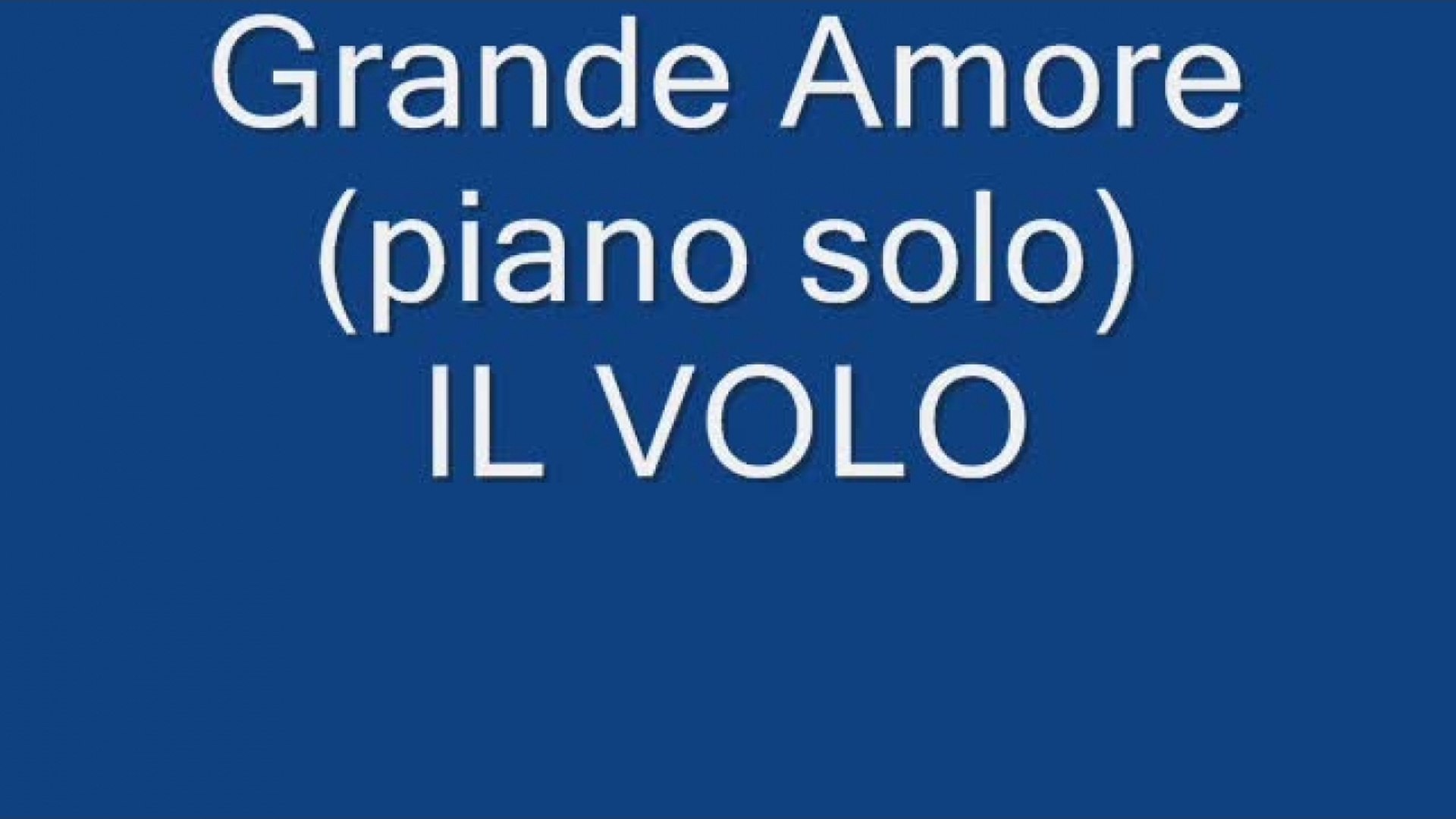 Mercuzio Pianist - Grande Amore - Il Volo (piano version)