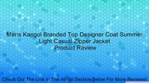 Mens Kangol Branded Top Designer Coat Summer Light Casual Zipper Jacket Review