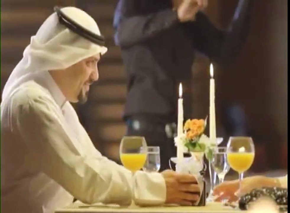 Arabic couple on date its surprise