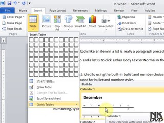Lesson # 35 Quick Tables