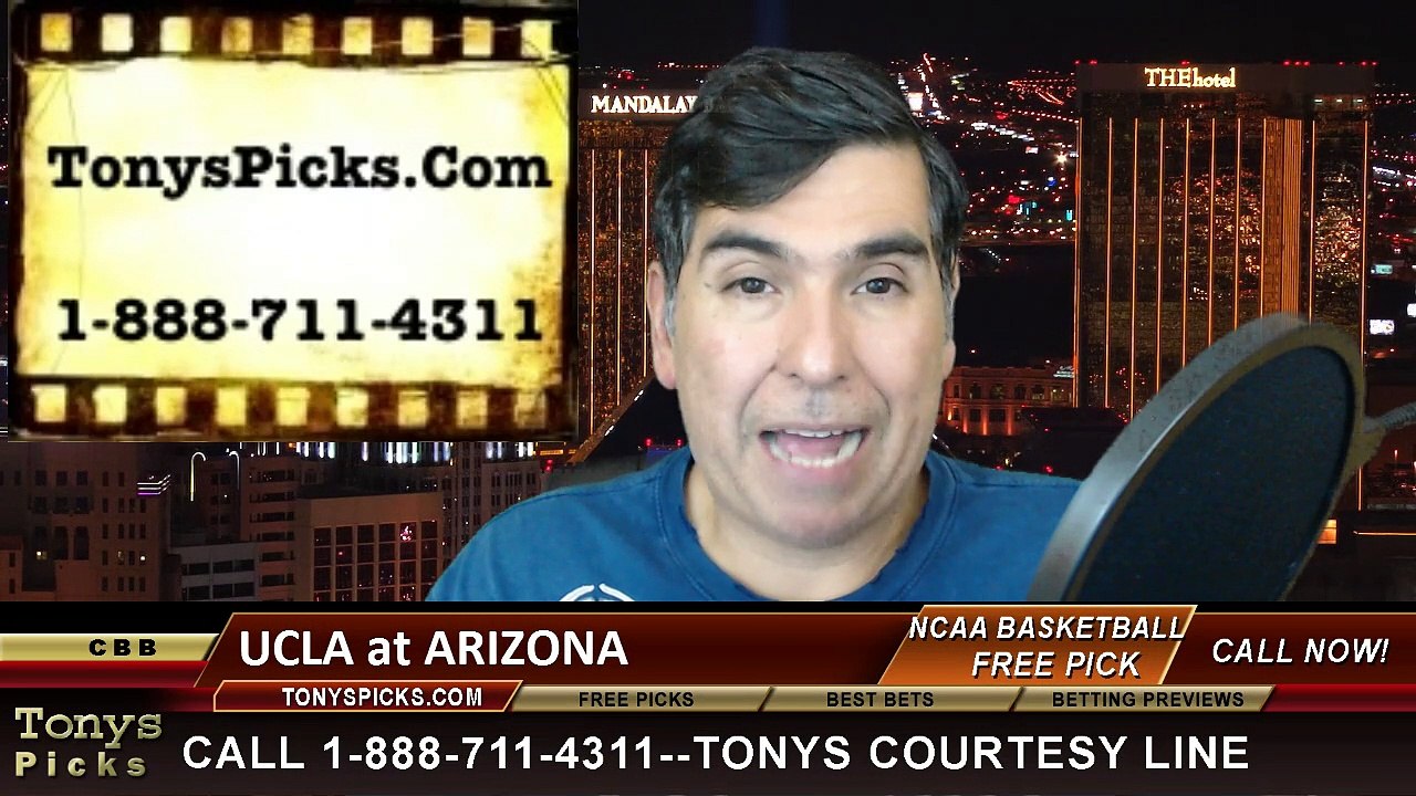 Arizona Wildcats vs. UCLA Bruins Free Pick Prediction NCAA College Basketball Odds Preview 2-21-2015