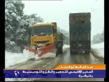 صعوبة السياقة مع تساقط الثلوج بالمغرب