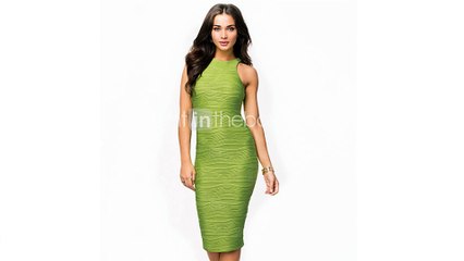 Topro Women"s Knee-Length Midi Summer Office Ladies Elegance Bodycon Bandage Dress