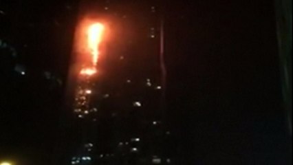 Fire tears through Dubai skyscraper