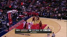 Kyrie Irving Reverse Layup And-One - Cavaliers vs Wizards - February 20, 2015 - NBA Season 2014-15