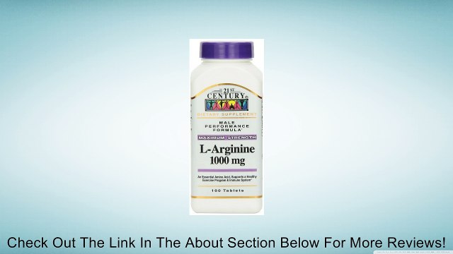 21st Century L-Arginine 1000 Mg Tablets, 100-Count Review