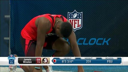 Jameis Winston runs the 40-yard dash