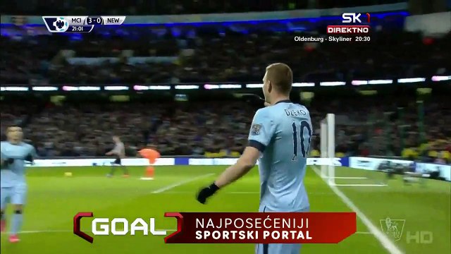 Edin Dzeko 3:0 Great Goal | Manchester City - Newcastle United 21.02.2015 HD