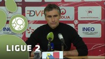 Conférence de presse Dijon FCO - GFC Ajaccio (1-1) : Olivier DALL'OGLIO (DFCO) - Thierry LAUREY (GFCA) - 2014/2015